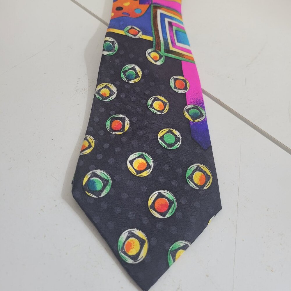 Vintage 80's Italain Vitaliano Pancaldi 100% Silk Tie